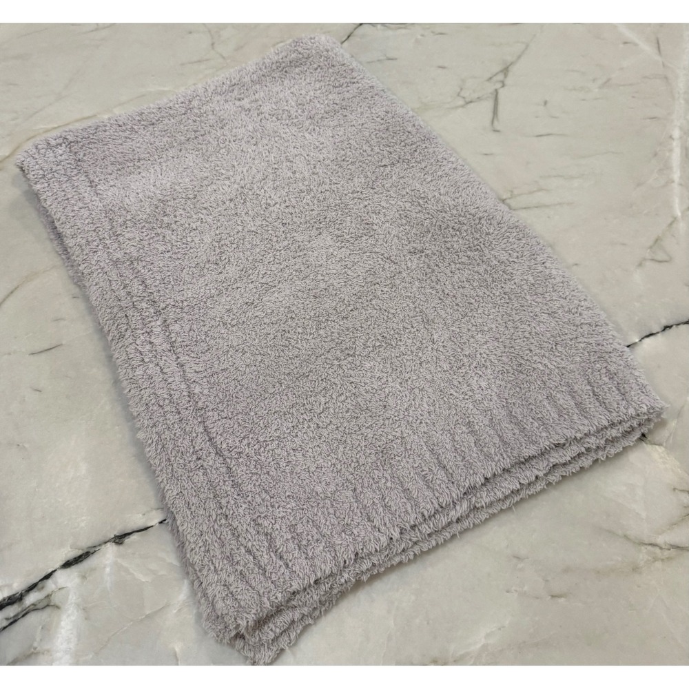 Barefoot Dreams Kids CozyChic Stroller Baby Blanket Oyster Gray 30x40 SO SOFT!!